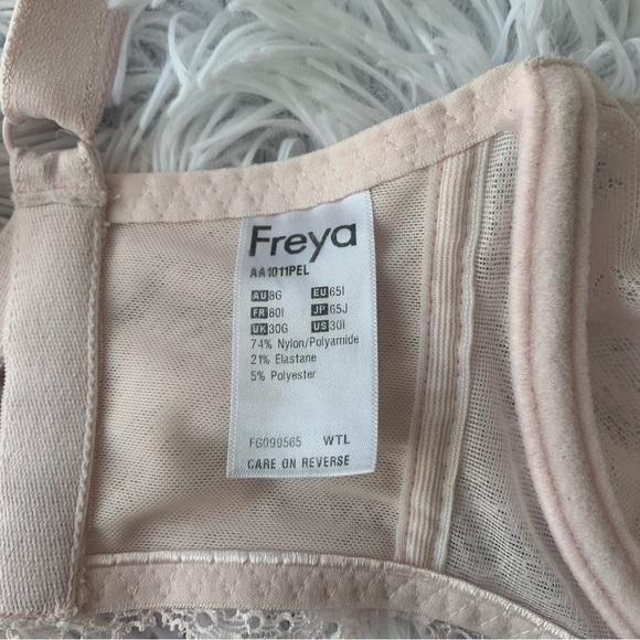 Freya Lingerie Plunge Bra Pastel Pink Unlined Underwire 30I AA1011Pel - Picture 11 of 11